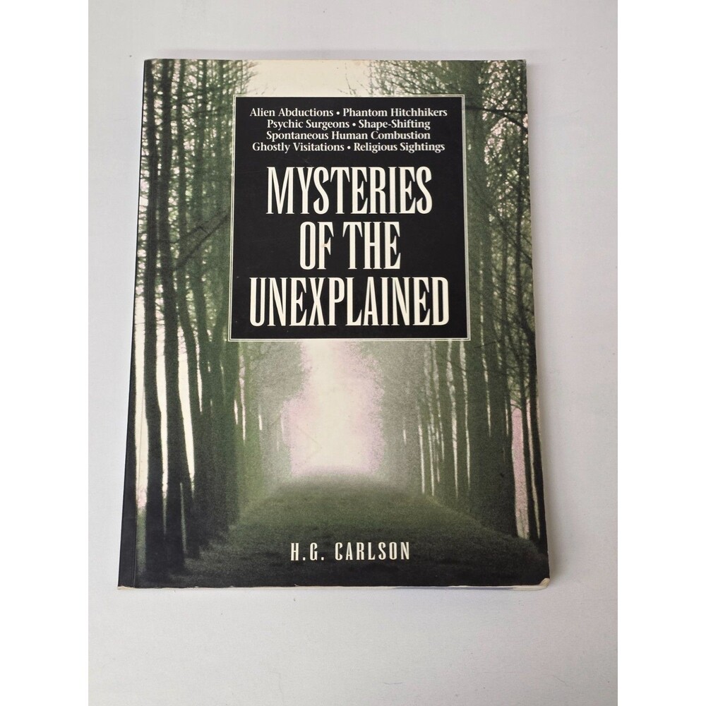 Mysteries of the Unexplained H.G. Carlson 1994 Paperback Paranormal UFOs Rare
